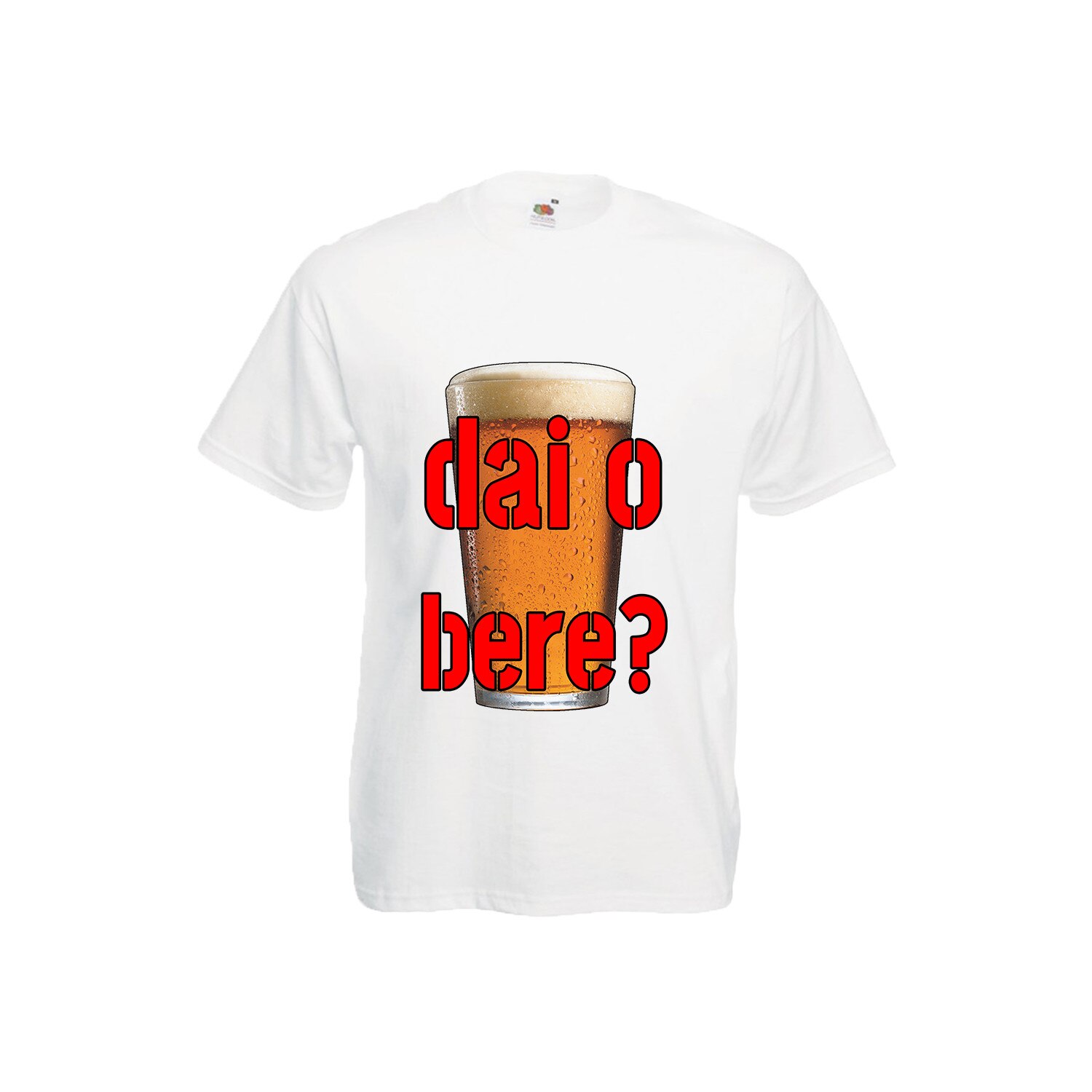 Tricou personalizat dama Fruit of the loom DAI O BERE alb L