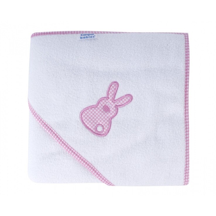 Prosop cu gluga, practic, iepure roz, Canpol, 26/300