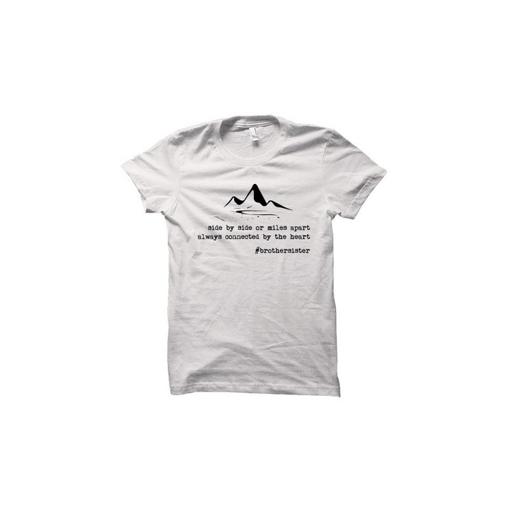 Tricou personalizat frate si sora, alb, 3XL