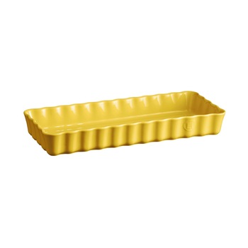 Tava ceramica pentru tarte 36 x 15 cm/1.3 L, galben - Emile Henry Tava ceramica pentru tarte 36 x 15 cm/1.3 L, galben - Emile Henry