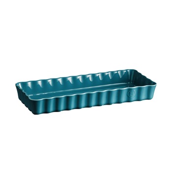 Tava ceramica pentru tarte 36 x 15 cm/1.3 l, albastru - Emile Henry Tava ceramica pentru tarte 36 x 15 cm/1.3 l, albastru - Emile Henry