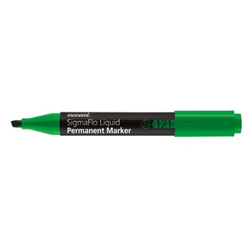Marker permanent Monami SigmaFlo cu varf tesit de 1-5 mm verde Marker permanent Monami SigmaFlo cu varf tesit de 1-5 mm verde
