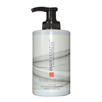 Masca Coloranta Gri, Silver 300ml Ihair Keratin Masca Coloranta Gri, Silver 300ml Ihair Keratin