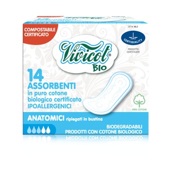 Absorbante VIVICOT BIO, anatomice, ultrasubtiri, 14 buc Absorbante VIVICOT BIO, anatomice, ultrasubtiri, 14 buc