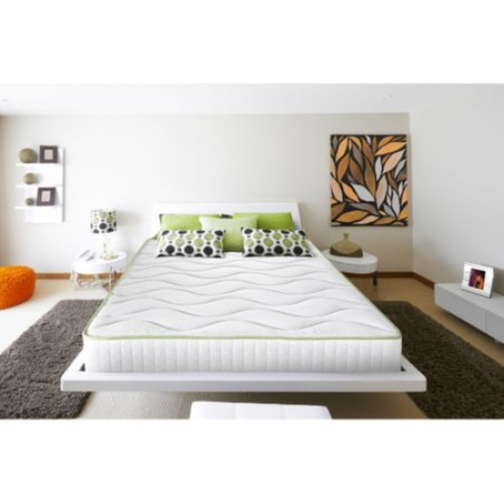 Green Future Aloe Vera Ortopéd matrac, 14 + 2 Memória, huzat antimikrobiális bambuszrostokkal, 3D Free Air szellőzés, 80 x 200 cm