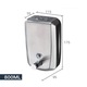Dispenser detergent lichid 800ml inox satinat antivandalism inchidere cheie