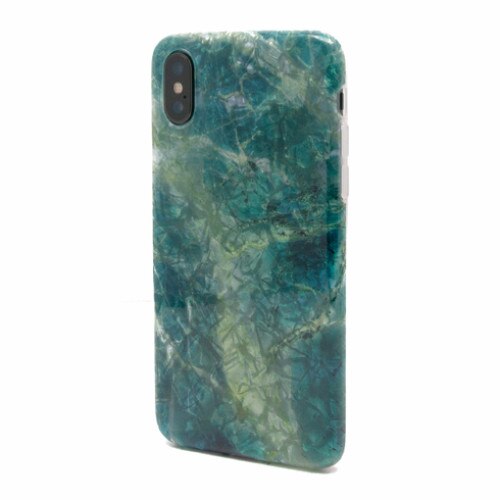 Husa Luxury Marble Clear Edge iPhone X Verde