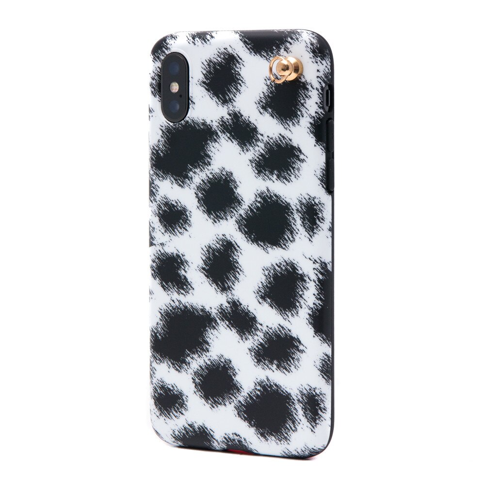 Husa Luxury Fashion cu Pom Pom iPhone 7 Plus/8 Plus Alb-Negru