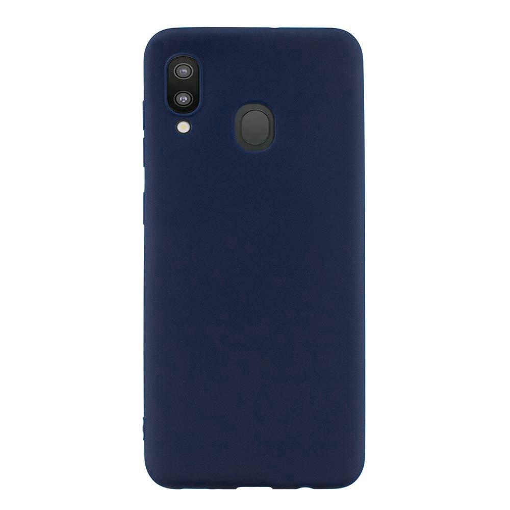 SET 1x Husa silicon Samsung Galaxy A30 , Navy Blue + 1x Folie sticla securizata Samsung Galaxy A30 , Antisoc, TPU, Viceversa