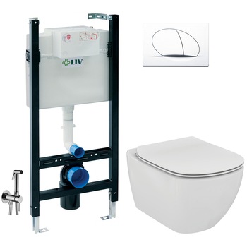 ALL IN ONE Incastrat - LIV + Ideal Standard Tesi Aquablade + Paffoni - Cu dus Igienic - Gata de montaj - Vas wc Suspendat Ideal Standard Tesi Aquablade + Capac softclose + Rezervor LIV ALL IN ONE Incastrat - LIV + Ideal Standard Tesi Aquablade + Paffoni - Cu dus Igienic - Gata de montaj - Vas wc Suspendat Ideal Standard Tesi Aquablade + Capac softclose + Rezervor LIV