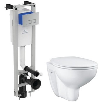 Set Incastrat - Ideal Standard + Grohe Bau Ceramic Rimless - Gata de montaj - Vas wc Suspendat Grohe Bau Ceramic Rimless + Capac softclose + Rezervor Ideal Standard + Suport hartie ROMTATAY Set Incastrat - Ideal Standard + Grohe Bau Ceramic Rimless - Gata de montaj - Vas wc Suspendat Grohe Bau Ceramic Rimless + Capac softclose + Rezervor Ideal Standard + Suport hartie ROMTATAY