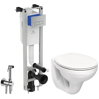 Set 3 in 1 Ideal Standard + Kolo Idol - Cu dus Igienic - Gata de montaj - Vas wc Suspendat Kolo Idol + Capac softclose + Rezervor Ideal Standard Set 3 in 1 Ideal Standard + Kolo Idol - Cu dus Igienic - Gata de montaj - Vas wc Suspendat Kolo Idol + Capac softclose + Rezervor Ideal Standard