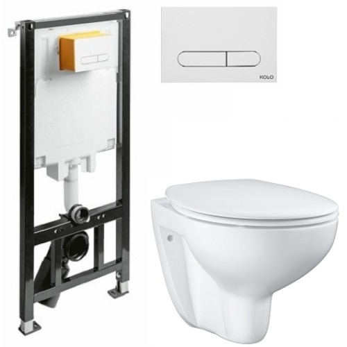 ALL IN ONE Incastrat - Kolo + Grohe Bau Ceramic Rimless - Gata de montaj - Vas wc Suspendat Grohe Bau Ceramic Rimless + Capac softclose + Rezervor Kolo + Suport hartie ROMTATAY