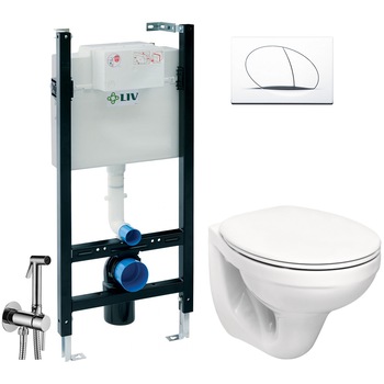 ALL IN ONE Incastrat - LIV + Kolo Idol - Cu dus Igienic - Gata de montaj - Vas wc Suspendat Kolo Idol + Capac softclose + Rezervor LIV ALL IN ONE Incastrat - LIV + Kolo Idol - Cu dus Igienic - Gata de montaj - Vas wc Suspendat Kolo Idol + Capac softclose + Rezervor LIV