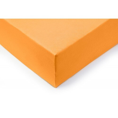 Cearsaf cu elastic din bumbac Vitapur Lyon - portocaliu 120x200