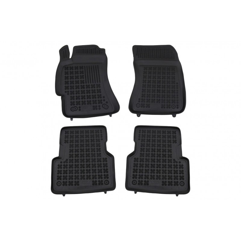 Covorase Presuri Auto Negru din Cauciuc compatibil cu SUBARU FORESTER II (2002-2008)