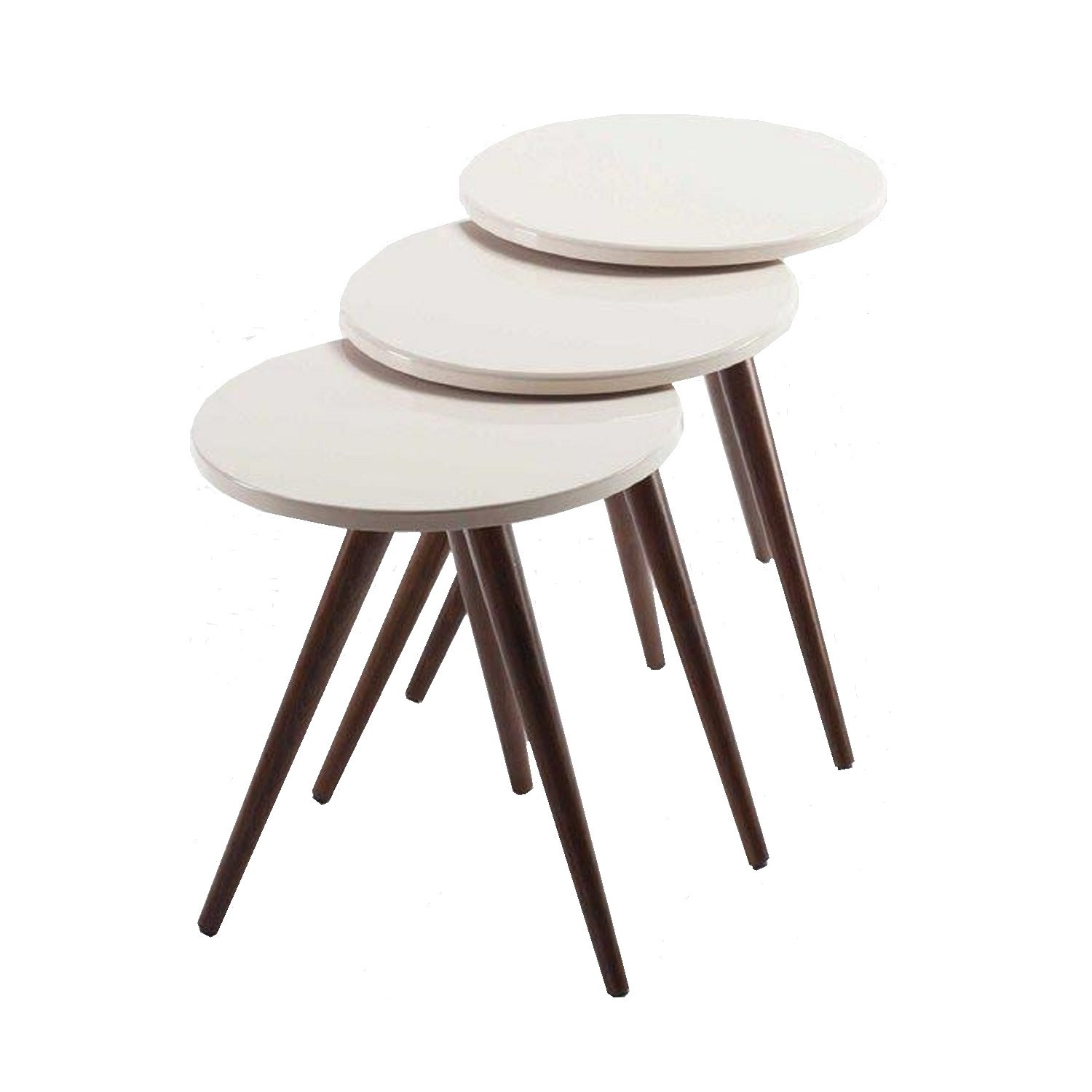 Set 3 mese de cafea, CB 500, culoare Bej