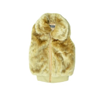 Vesta de blana pentru fetite NN 630, Bej Vesta de blana pentru fetite NN 630, Bej