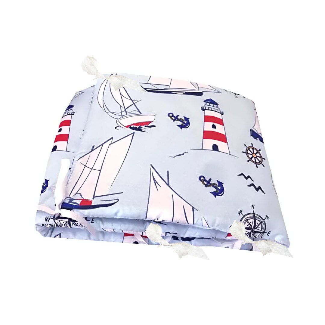 Set 4 aparatori protectii laterale pat pufoase 120x60 cm h35cm Deseda Barcute