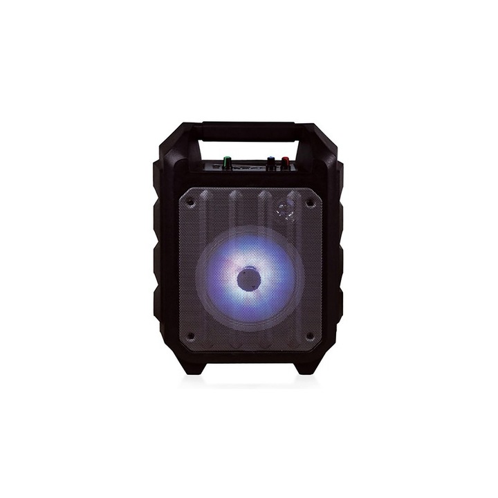 Boxa Omega OG82B,20W, V 2.1, cu bluetooth, FM, USB si microSD, joc de lumini si microfon, neagra,44165