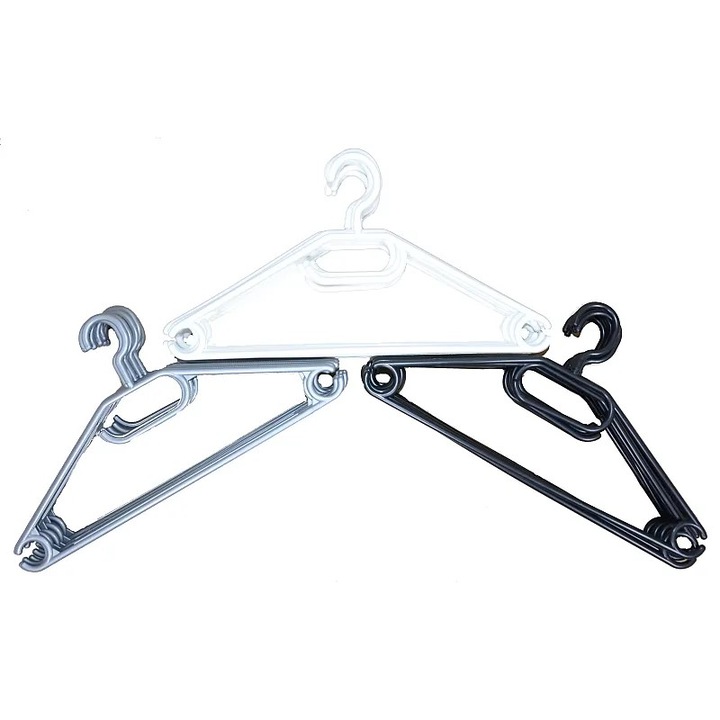 Set 10 umerase haine din plastic, Coronet, 42 cm, Multicolor