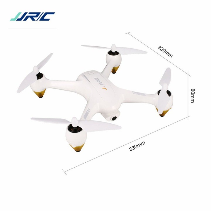 Дрон 30 JJRC JJPRO X3 / Безчетков състезателен дрон / 1080P камера/ GPS/ бял