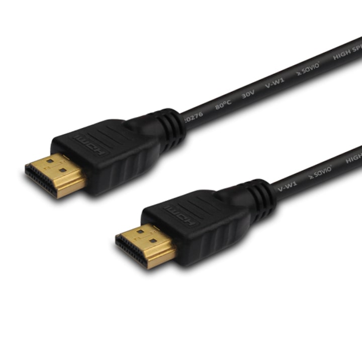 Кабел, Savio, CL-01, V1.4, HDMI, 1.5 m, Черен