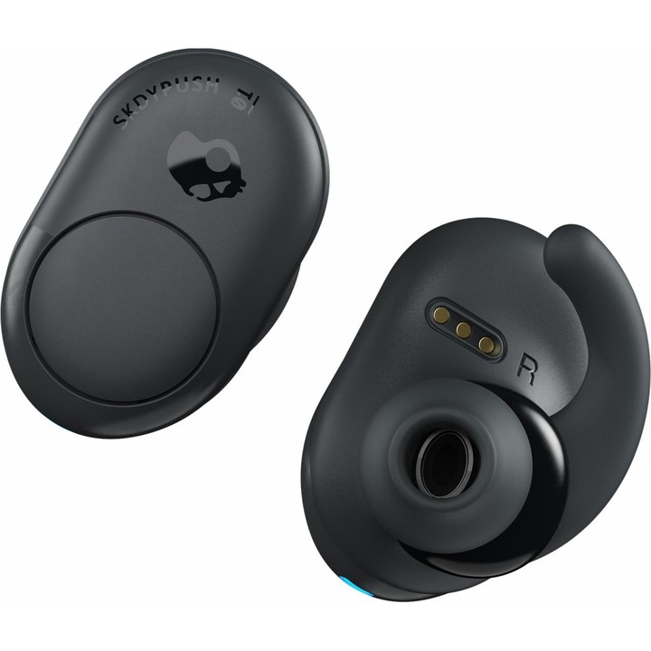 Casti Audio In Ear Skullcandy Push, True Wireless, Bluetooth, Microfon, Autonomie 16 ore, Gri inchis