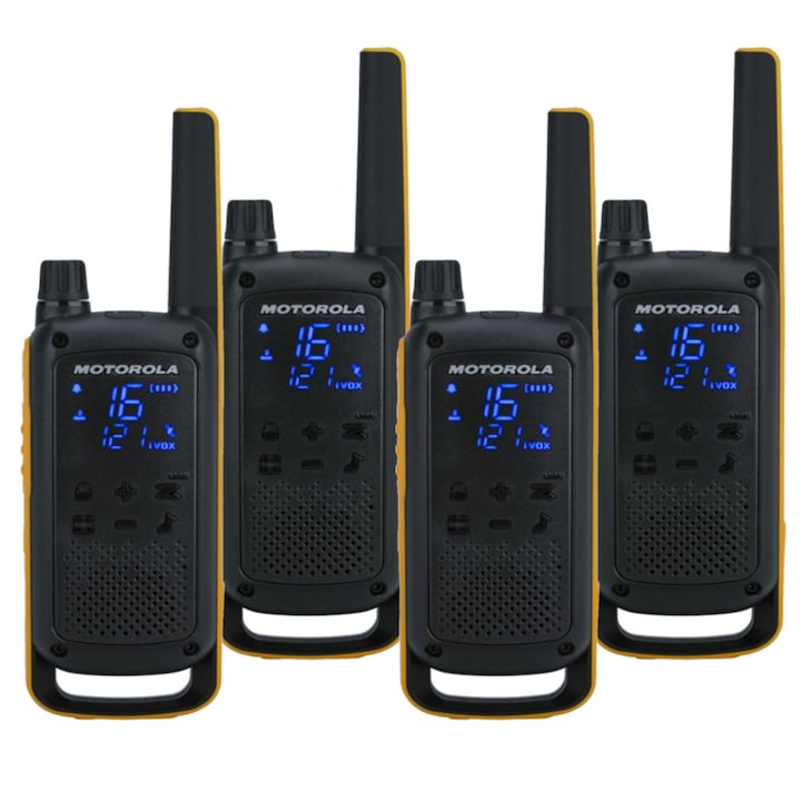Комплект радиостанции Motorola t82 extreme, 4 броя, Черен