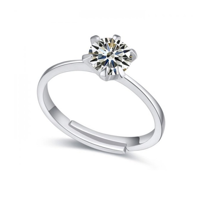 Ezüst gyűrű princess Anna elemekkel, állítható