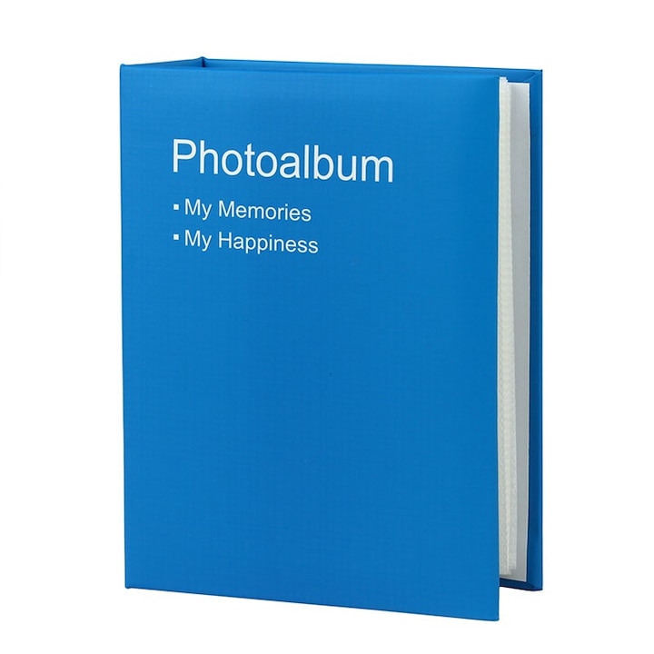 Album foto Conception tip carte, PROCART, format 10x15, 100 fotografii, buzunare slip-in, coperti piele ecologica, albastru