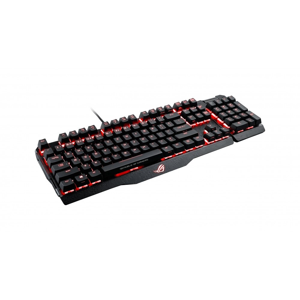 Геймърска механична клавиатура Asus ROG Claymore Cherry MX Red RGB Aura ...