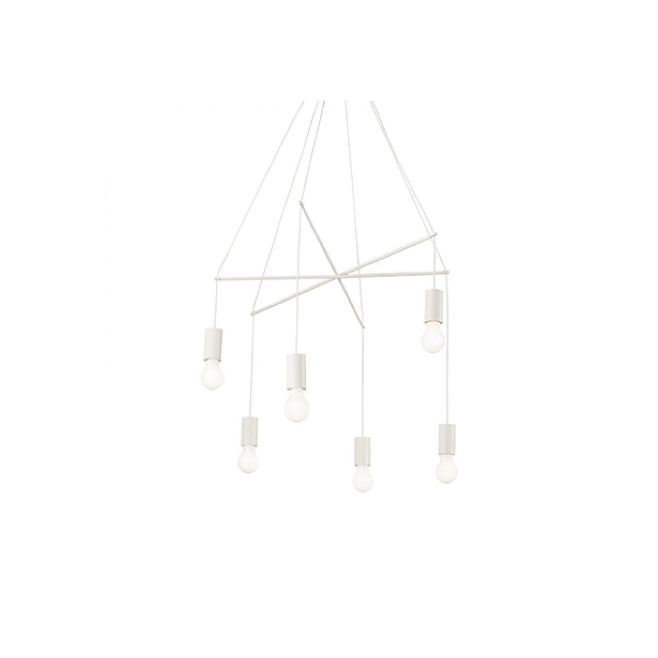 Lustra Pop SP6, metal,plastic ,alb