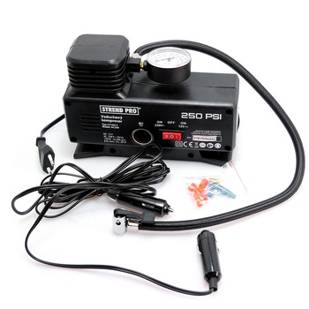 Compresor aer auto 230V / 12V 250PSI cu manometru Compresor aer auto 230V / 12V 250PSI cu manometru