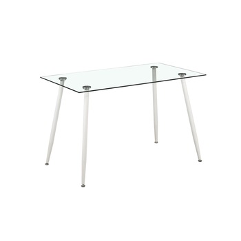 Masa din sticla, 120x70x76 cm, Alb Masa din sticla, 120x70x76 cm, Alb