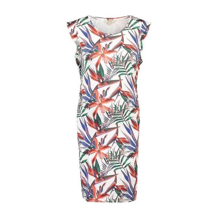 Rochie gravide, Noppies, cu volane maneci, multicolor