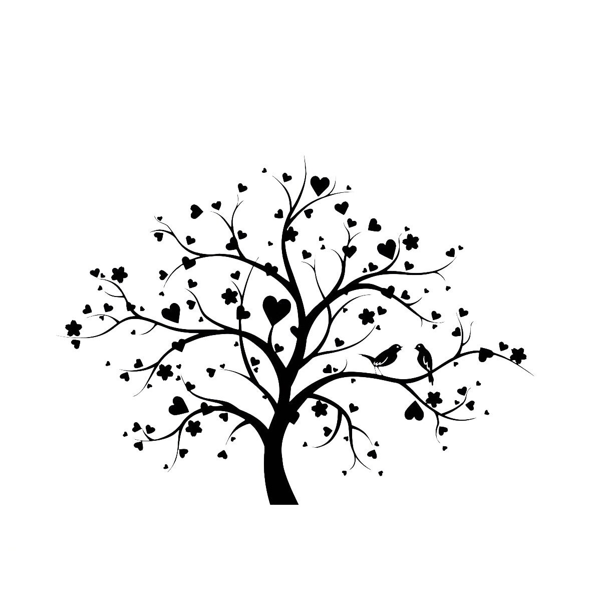 Sticker decorativ perete COPACUL IUBIRII 40X55 CM