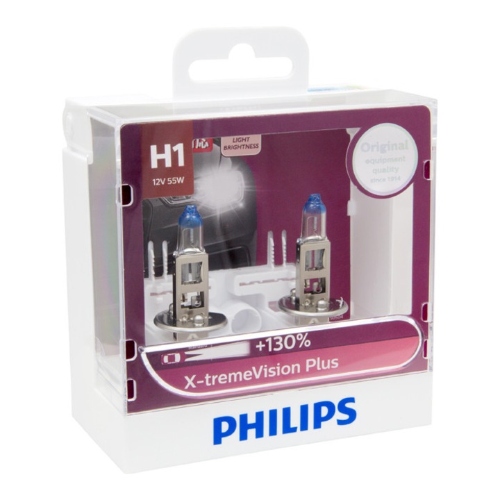 Philips 12V H1 X-tremeVision Plus +130% - eMAG.ro