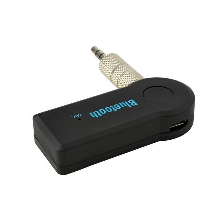 Modulátorkészlet Bluetooth Audio Receiver adapter Jack 3,5 mm, sztereó kihangosító autós MP3+Gift Earpods fülbe helyezhető fejhallgató mikrofonnal és távirányítóval Iphone, Ipad, iPod, Android készülékekhez