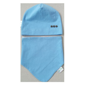 Set Mic Pitic SFB2 cu fes si esarfa, Bleu Set Mic Pitic SFB2 cu fes si esarfa, Bleu