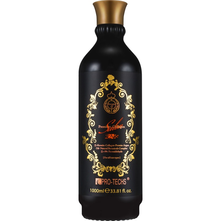Кератинова терапия за къдрава и чуплива коса PRO-TECHS Keratin 0+ Premium Collagen 1000 мл. № 2.2
