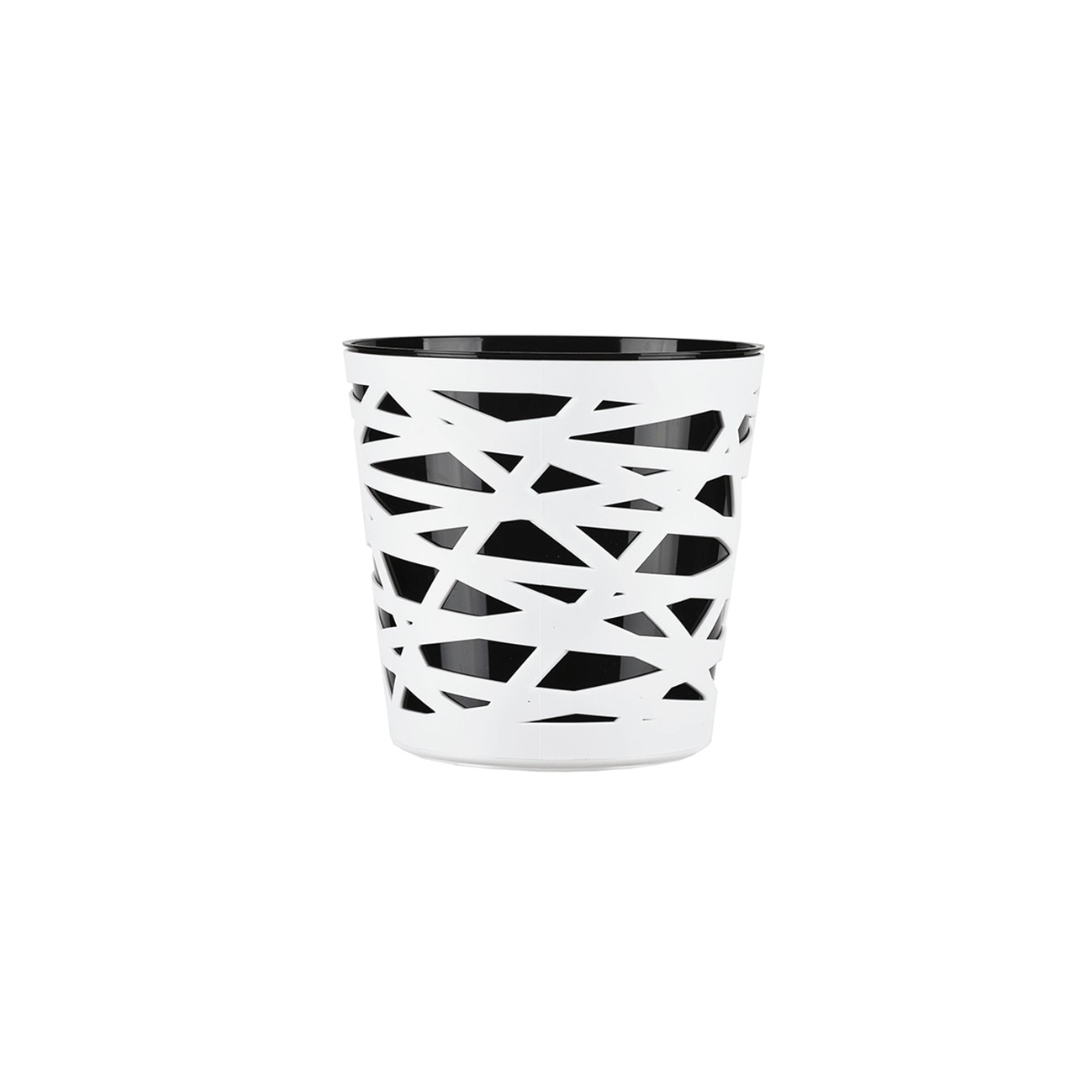 Ghiveci bicolor, Beti diametru 13 cm , negru si alb