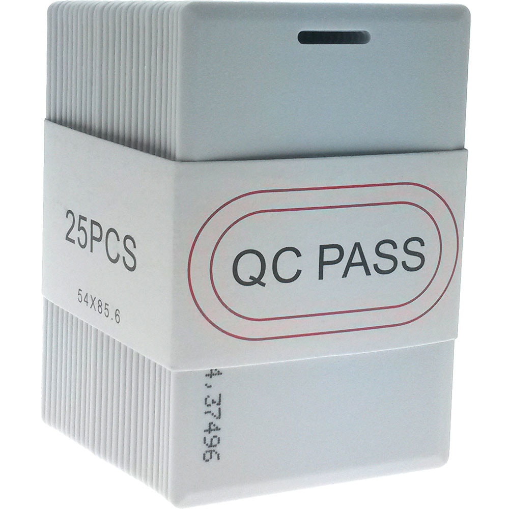 Set 25 buc. cartela proximitate control acces, RFID, EM 125KHz, groase, cu perforatie, ISO TK4100