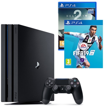 Конзола Playstation 4 PRO, 4K, 1ТВ, Sony PS4 Pro+Игра FIFA 19 за ...