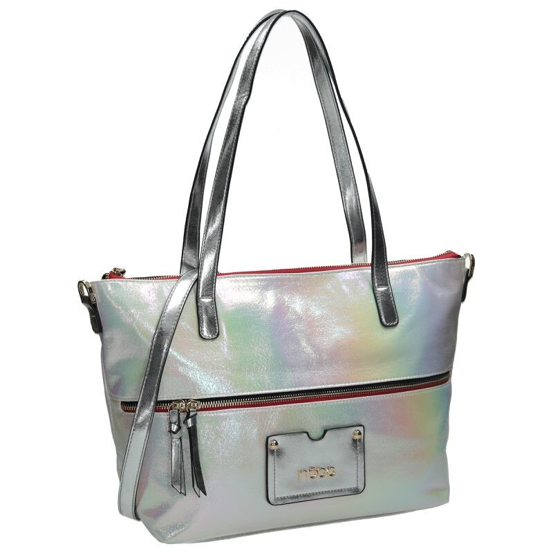 Geanta Nobo argintiu -metalizat