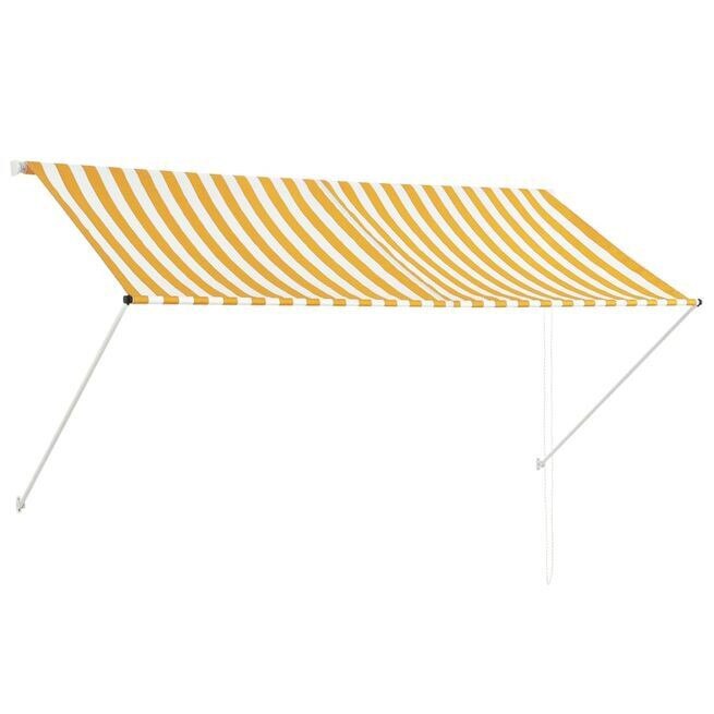Copertina retractabila, TOT, galben si alb, 250 x 150 cm