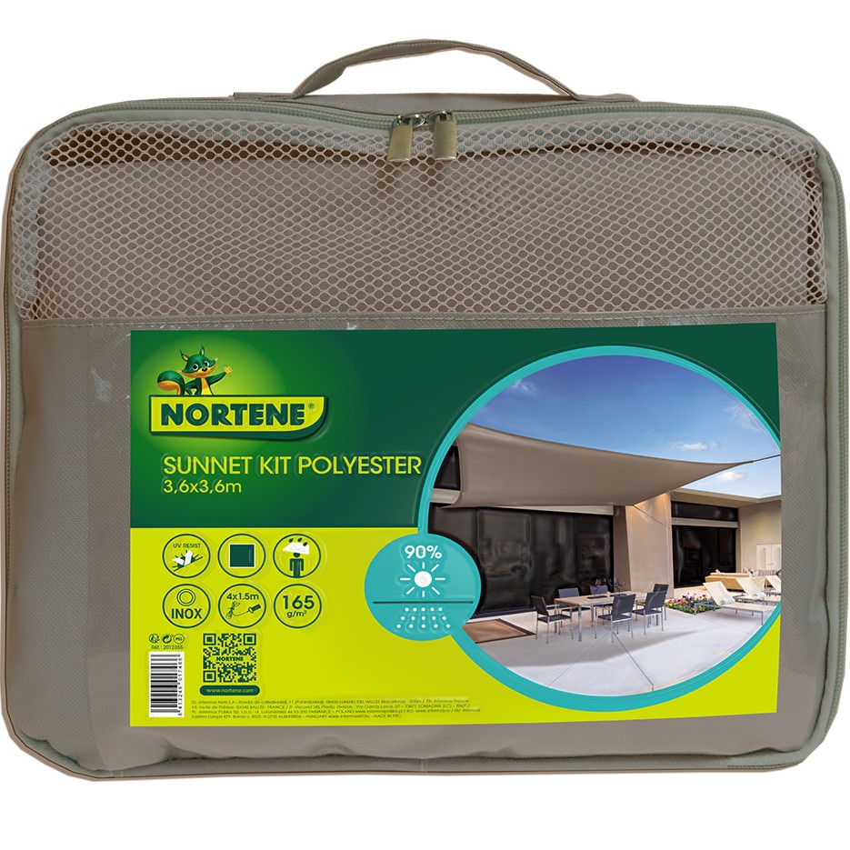 Protectie solara Sunnet Kit maro 90% 3.6 x 3.6 m