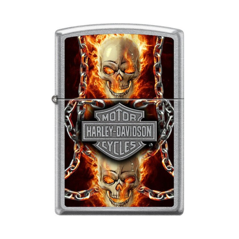 Bricheta Zippo 7376 Harley Davidson-Skull & Flames