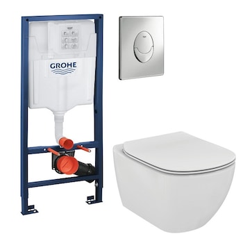 ALL IN ONE Incastrat - Grohe + Ideal Standard Tesi Aquablade - Gata de montaj - Vas wc Suspendat Ideal Standard Tesi Aquablade + Capac softclose + Rezervor Grohe ALL IN ONE Incastrat - Grohe + Ideal Standard Tesi Aquablade - Gata de montaj - Vas wc Suspendat Ideal Standard Tesi Aquablade + Capac softclose + Rezervor Grohe