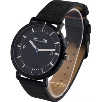 Ceas unisex cu curea piele ecologica neagra, Matteo Ferari, cutie si bratara, culoare negru, cadran negru, cu indicatori albi, Otel inoxidabil Ceas unisex cu curea piele ecologica neagra, Matteo Ferari, cutie si bratara, culoare negru, cadran negru, cu indicatori albi, Otel inoxidabil